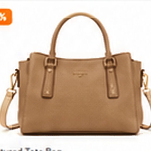 Structured leather tote bag in brown