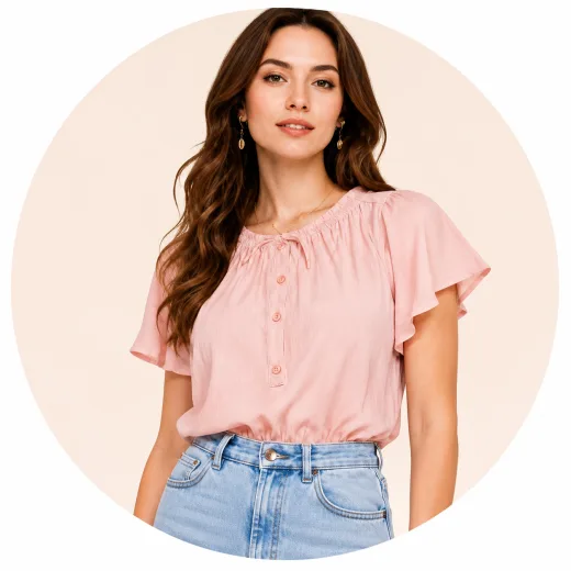 Ruffle Sleeve Top